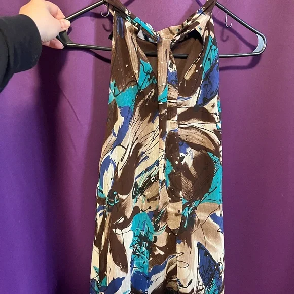 Abstract Patterned Ruffle Shirt - Picture 4 of 10